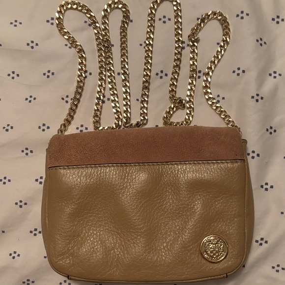 Vince Camuto Tan and Gold Crossbody Bag - Picture 1 of 5